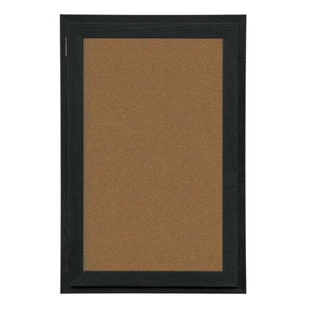 United Visual Products Outdoor Enclosed Combo Board, 42"x32", White Frame/Green & Ultramarine UVCB4232ODW-GREEN-ULTMAR